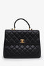 Pre-loved Chanel™ 2015-16 Black Lambskin Trendy CC Large Top Handle Bag