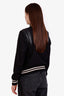 Saint Laurent Black Wool-Blend Varsity 'Teddy' Jacket Size 40