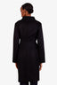 Christian Dior Black Wool Long Toggle Peacoat Size US 6