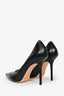 Jimmy Choo Black Leather Heels Size 38.5