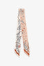 Hermès Beige/Rose/Caramel/White Silk 'C'est La Fete Twilly' Scarf