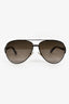 Fendi Grey/Brown Aviator Sunglasses