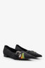 Christian Dior Black Striped Charm Ballet Flats Size 35
