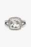 David Yurman Sterling Silver Prasiolite and Diamond Petite Albion Ring Size 5