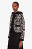 Pre-loved Chanel™ Black/White Wool Camellia CC Cardigan Jacket Size 34