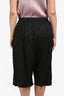 N.21 Black Crinkled Effect Cropped Pants Size 46