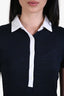 Rag & Bone Blue/White Knit Short Sleeve Polo T Shirt Size XS