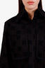 Fendi Black Denim Logo Cropped Jacket Size US 4