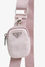Prada Pink Re-Nylon Re-Edition Crossbody Bag with Chain & Pouch