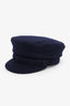 Pre-loved Chanel™ Navy Wool Newsboy Hat