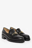 Pre-loved Chanel™ Black Leather CC Detail Loafers Size 38C