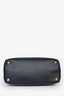Prada Navy Saffiano Double Zip Medium Galleria Tote with Strap