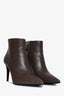 Prada Grey Smooth Leather Pointed Toe Ankle Boots Size 36.5