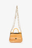 Dolce & Gabbana Amber Acrylic Glass 'Sicily' Box Bag with Faux Pearl Chain