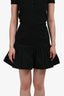 Prada 2010 Black Cotton Ruffled Mini Skirt Size 38