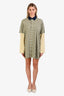 Staud Green/Yellow Striped Cotton T-Shirt Dress Size S
