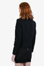Prada Sport 2010 Black Beaver Fur Collared Jacket Size 46