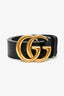 Gucci Black Leather GG Marmont Belt Size 90/36 Men's