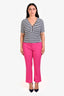 Frame Pink Le Crop Mini Boot Trousers Size 10