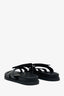 Hermès Black Leather Chypre Sandals Size 38.5