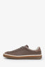 Loro Piana Taupe Leather and Suede Sneakers Size 41 Mens