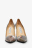 Jimmy Choo Gunmetal Metallic Heels Size 38
