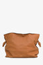 Loewe Brown Leather Flamenco Knot Shoulder Bag