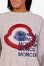 Moncler Grey Cotton Logo Crewneck Sweater Size L Mens