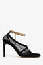 Bottega Veneta Black Mesh Chain Heels Size 38