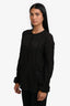Isabel Marant Black Lace Embroidered Detail Long Sleeve Top Size 38