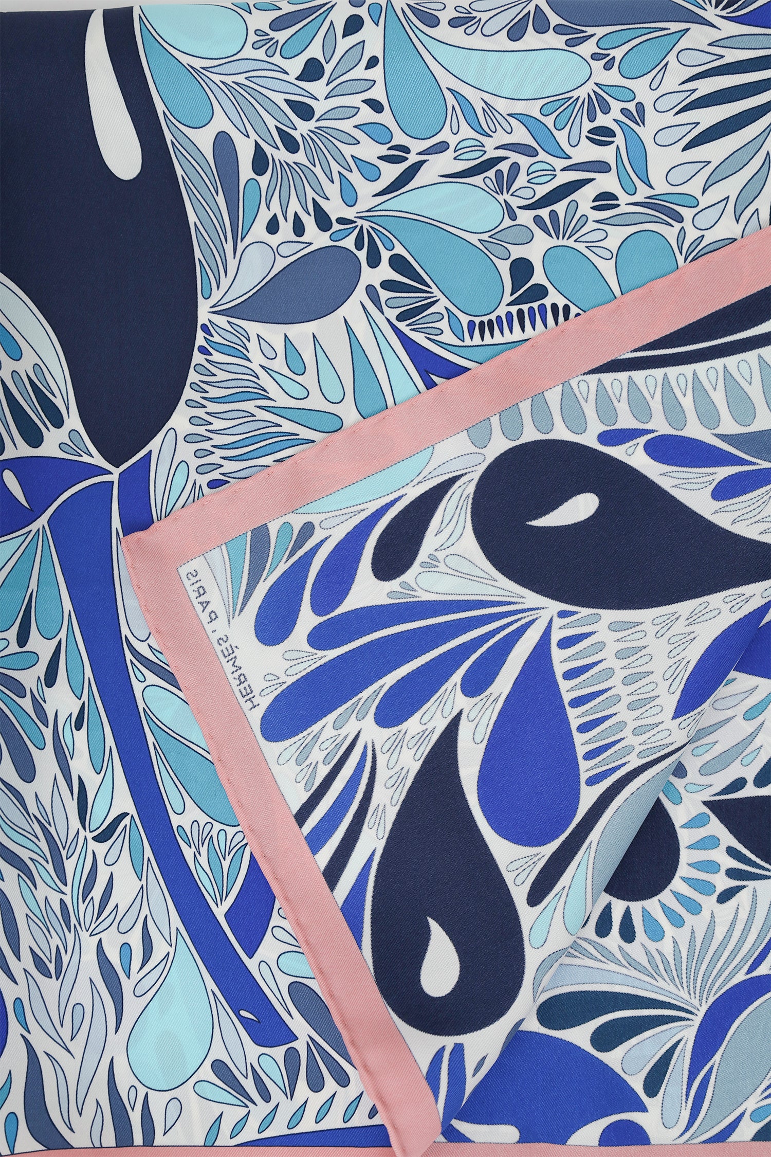 Hermès Blue/Multicolour Silk Millefleurs du Mexique Scarf Size