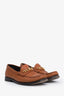 Celine Brown Leather Triomphe Loafers Size 37.5