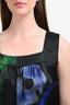 Dries Van Noten Len Lye Blue/Green Printed Dress Size 40
