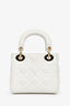 Christian Dior 2021 White Leather Mini Lady Dior