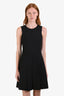 Theory Black Wool Pleated Sleeveless Dress Size 4