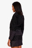 Pre-loved Chanel™ 13A Black Quilted Nylon Tweed Jacket with Mini Skirt Set Size 34
