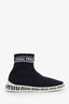 Miu Miu Black Knit Fabric High Top Sneakers Size 40