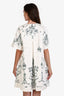 Dolce & Gabbana 2016 Runway White/Green Birdcage Jacquard Short Sleeve Dress Coat Size 36