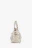 Miu Miu Cream Leather Vitello Shine Gathered Tote with Strap