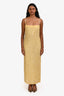 Veronica Beard Yellow Beaded 'Petra' Midi Dress Size 2