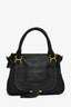 Chloe Black Leather Medium Marcie Satchel Bag