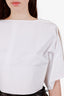 Mugler White Cotton Short Sleeve Top Size 40