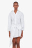 Alexander Wang White Cotton Long Sleeve Asymmetrical Midi Dress Size 4