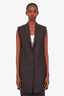 Brunello Cucinelli Grey Wool Monili Bead Vest Size 38