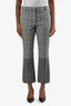 Pantalon Derek Lam 10 Crosby blanc à carreaux noirs avec détails boutonnés, taille 6