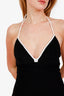 Pre-loved Chanel™ 95P Black CC Halter Neck Jumpsuit with Cropped Jacket Set Size 34