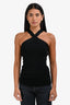Anine Bing Black Jersey Ribbed Halter Top Size XS