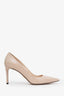 Prada Beige Saffiano Leather Heels Size 39.5