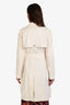 Ports Cream Belted Trench Coat Size 12