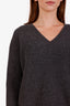 Gucci Grey V-Neck Wool Sweater Size XL